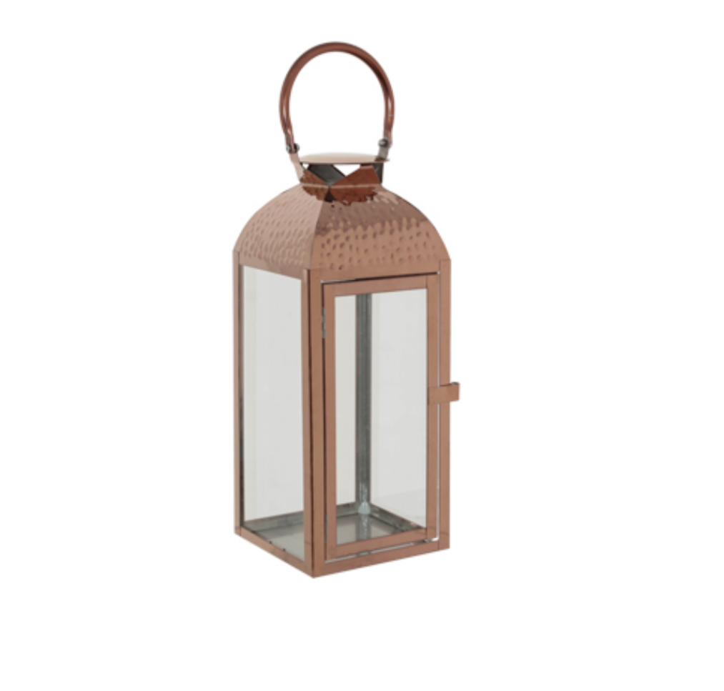 Copper glow lantern 35x14cm